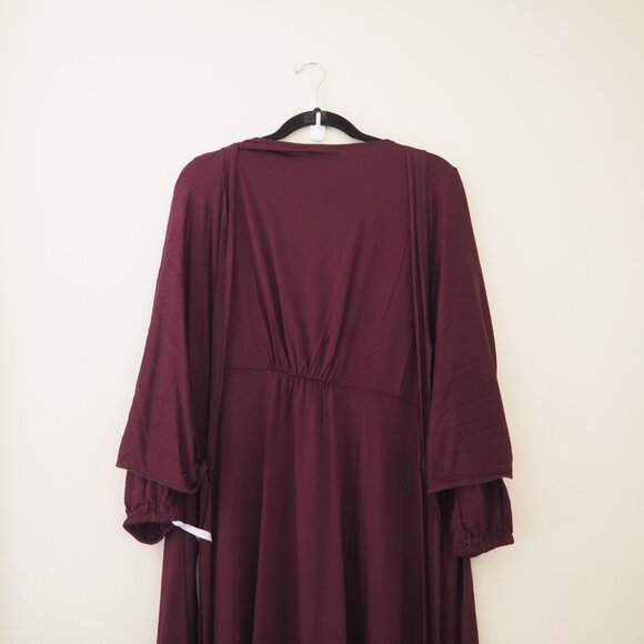 NWT Seraphine Luxe Eudora Plum Maternity Nursing Long Sleeve Evening Dress sz 12 - Picture 8 of 8